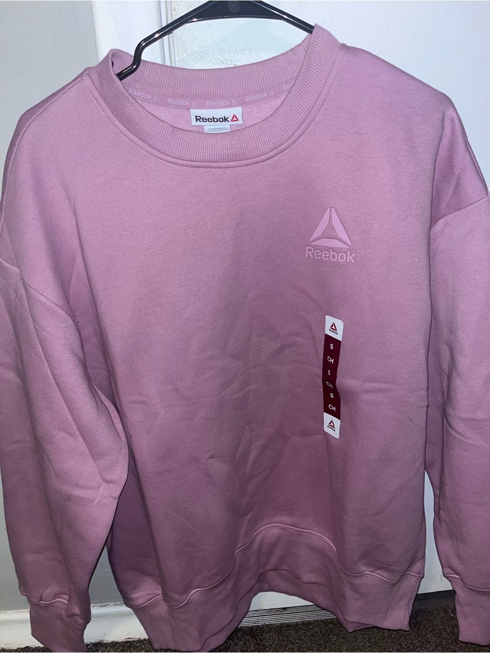 Reebok Dusty Pink Logo Crewneck Sweatshirt